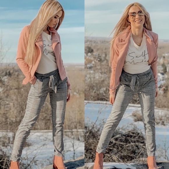 Plaid Ankle Pants Pattern Checkmate Trousers - Picture 3 of 8